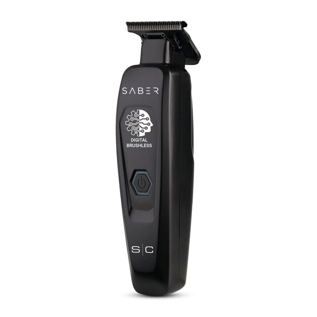 StyleCraft Saber Cordless Digital Brushless Motor Metal Trimmer - Black (SC403B)