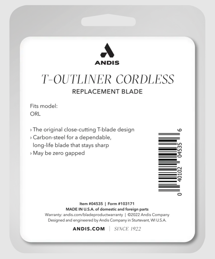 Andis Cordless T-Outliner Li Replacement T-Blade (04535)
