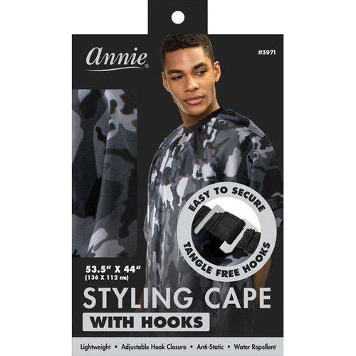 Annie Camo Cutting Cape with Stretchable Hook