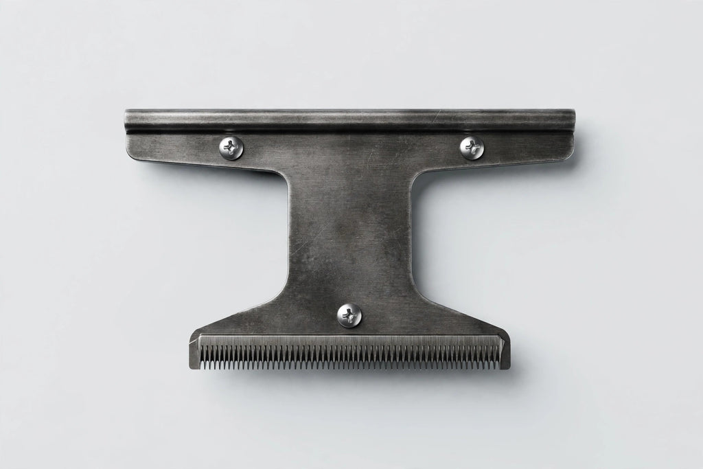 Andis T-Outliner carbon-steel replacement T-blade, front view