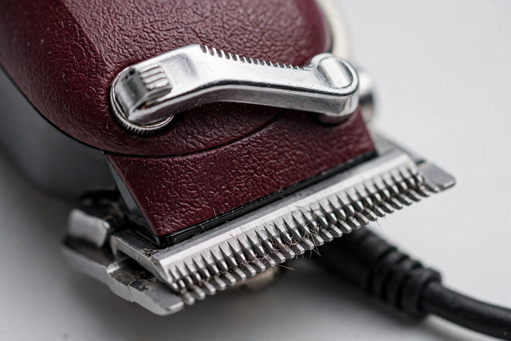 Close-up of Super Taper adjustable taper lever and blade