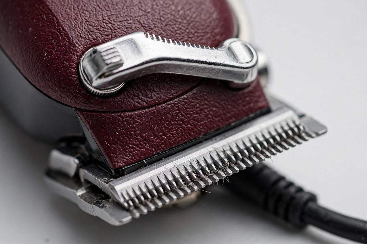 Close-up of Super Taper adjustable taper lever and blade