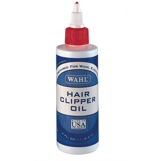 Wahl clipper oil bottle label close-up